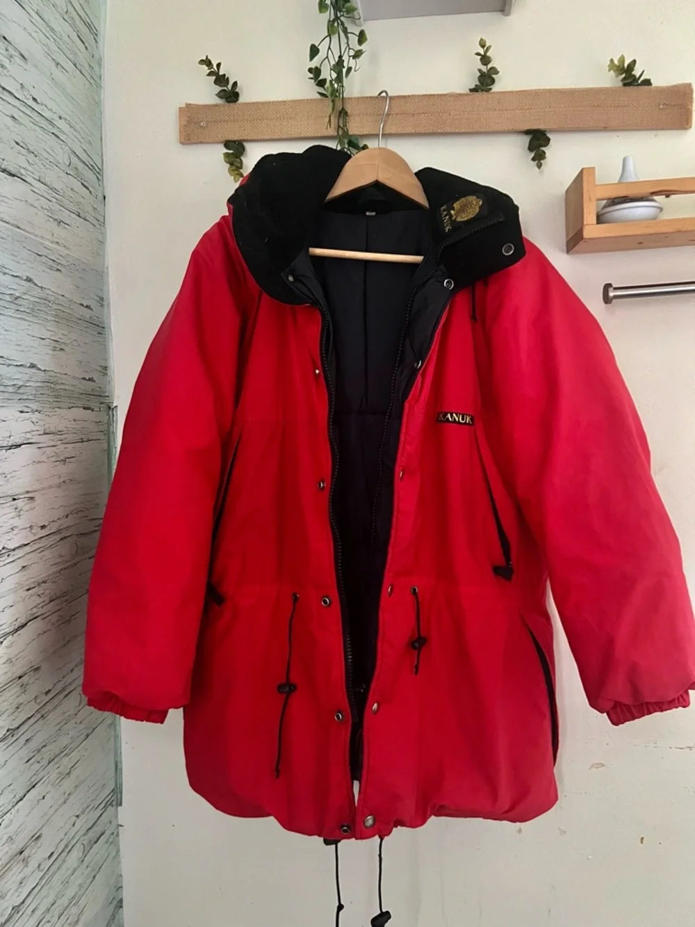 KANUK Vibrant Red Winter Coat | Size 2 | Unisex | Adjustable Waist - Picture 3 of 14